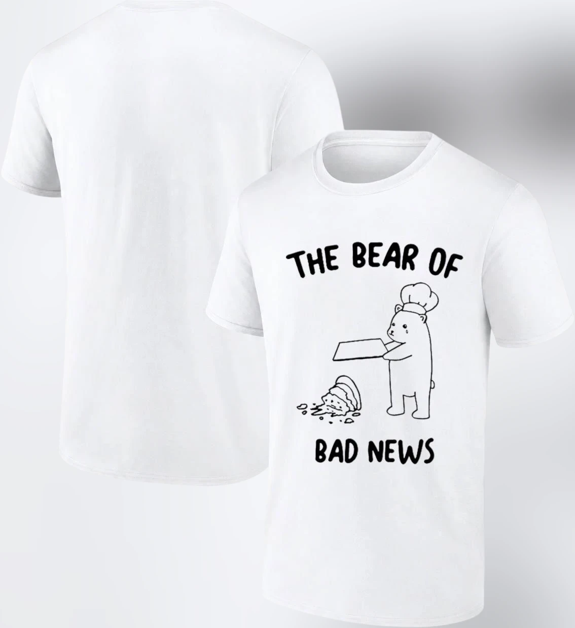 The Bear of Bad News Tee Funny Pun Chef Bear Graphic T-Shirt