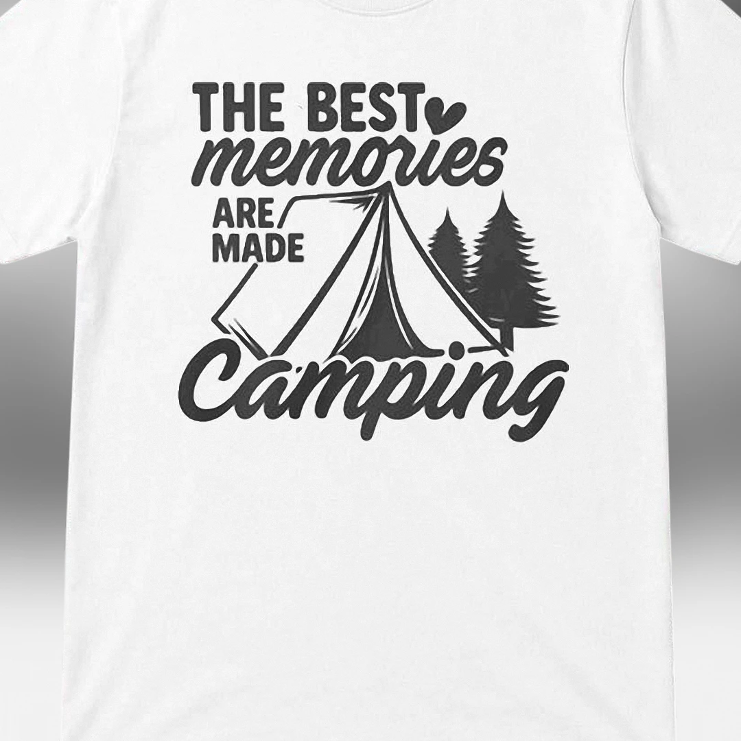 The Best Memories Are Made Camping Tee, Outdoor Adventure Nature Lover Graphic T-Shirt