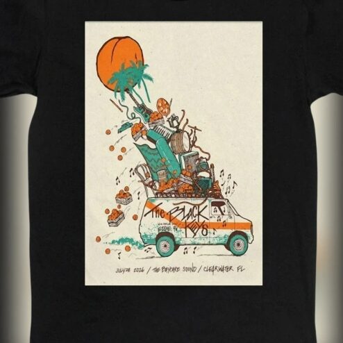 The Black Keys Eddie 9V July 28 2026 The BayCare Sound Clearwater FL Concert Tour Graphic Tee