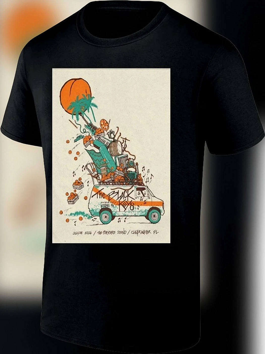 The Black Keys July 28 2026 Clearwater FL Concert Tee The BayCare Sound Tour Date Shirt