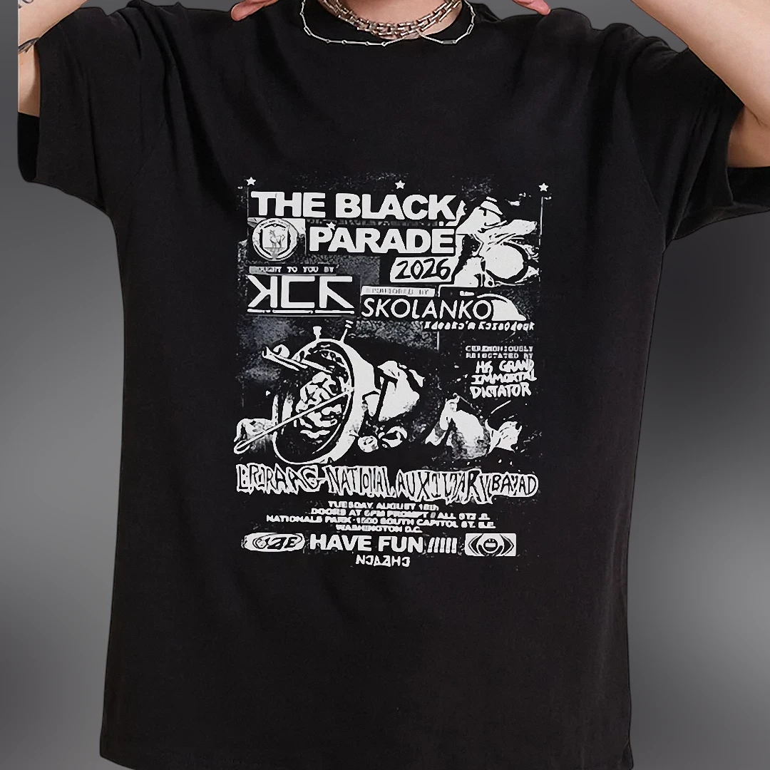 The Black Parade 2026 Shirt, Tour-Inspired Emo Concert Tee, Vintage Gothic Punk Rock Band Graphic Top