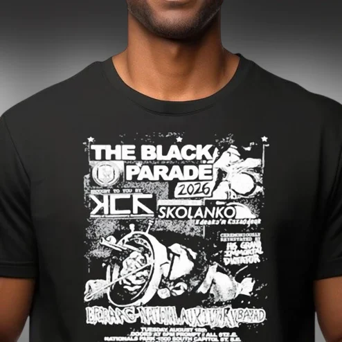 The Black Parade 2026 Tour Tee, Retro Distressed Emo Rock Concert Graphic Shirt for Fans
