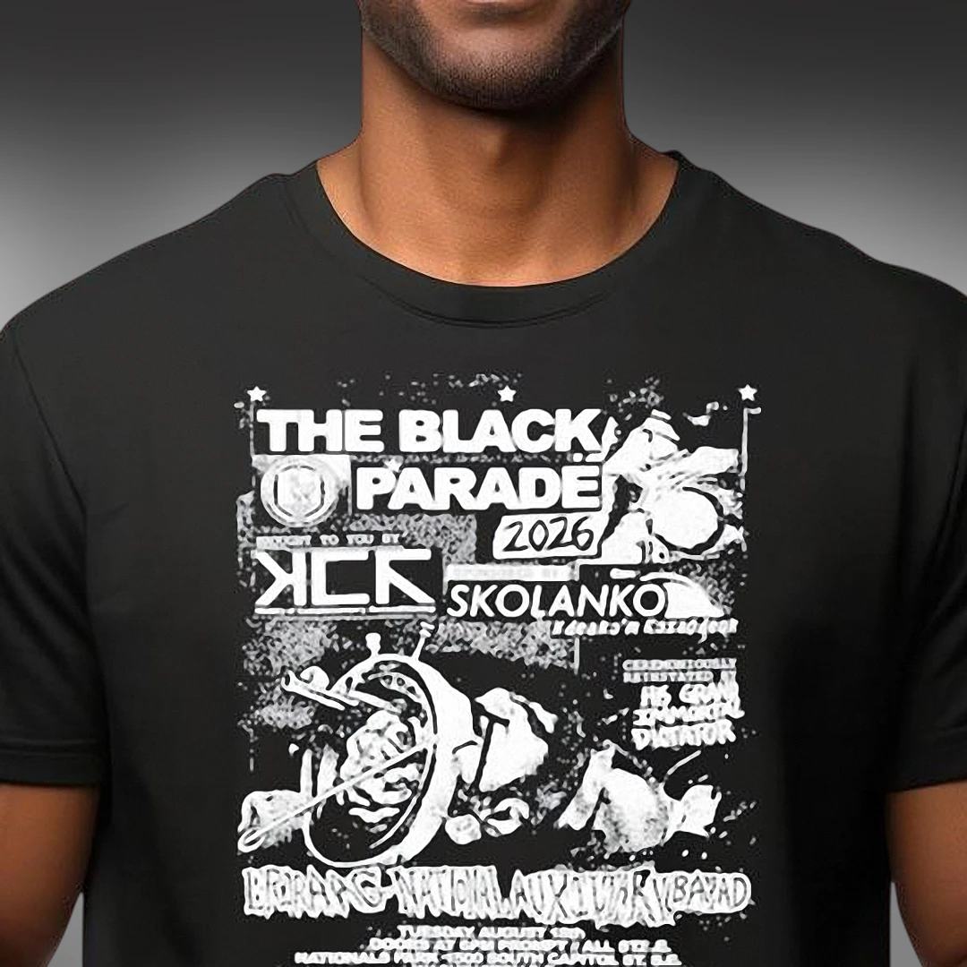 The Black Parade 2026 Tour Tee, Retro Distressed Emo Rock Concert Graphic Shirt for Fans