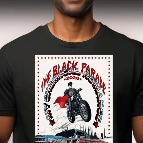 The Black Parade My Chemical Romance 2026 Vintage Comic Graphic Tee, Rock Band Concert Shirt Gift
