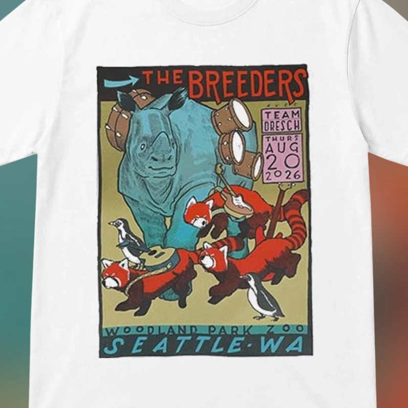 The Breeders Team Dresch Woodland Park Zoo Seattle WA Tee, Indie Rock Concert Tour 2026 Graphic Shirt