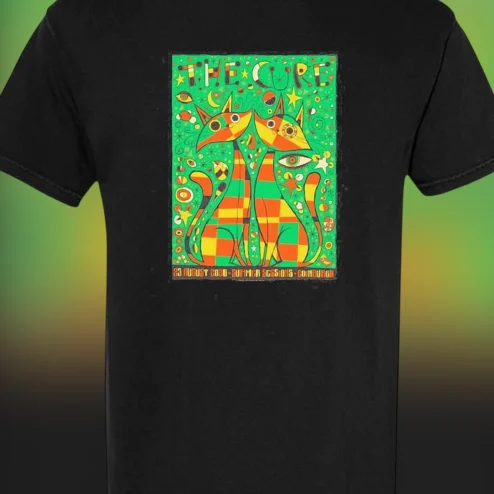The Cure 23 August 2026 Summer Sessions Edinburgh Tee, Psychedelic Cats Concert Shirt