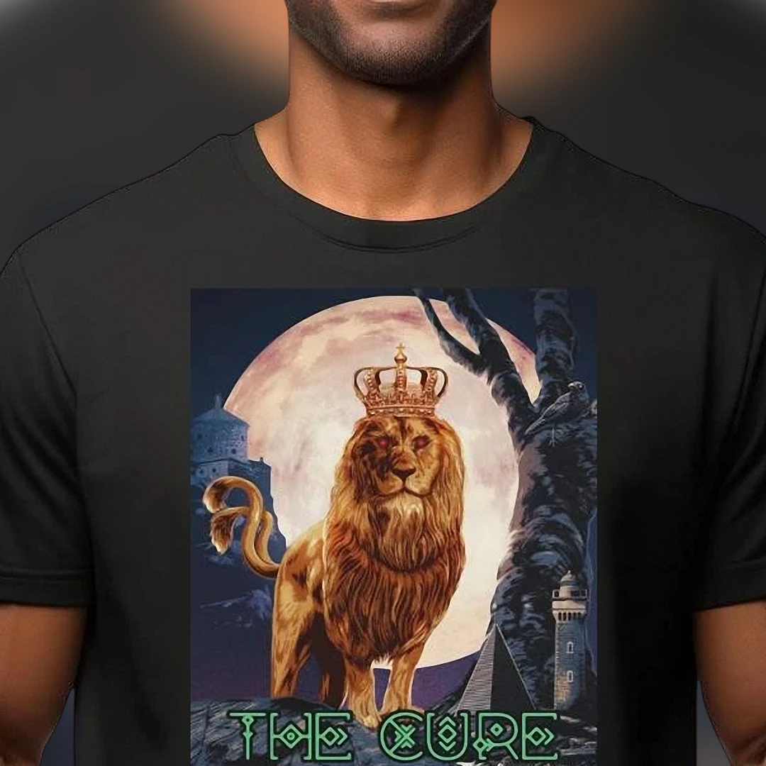 The Cure Band Tee Vintage Gothic Crown Lion Graphic T-Shirt Alt Rock Music Fan Gift