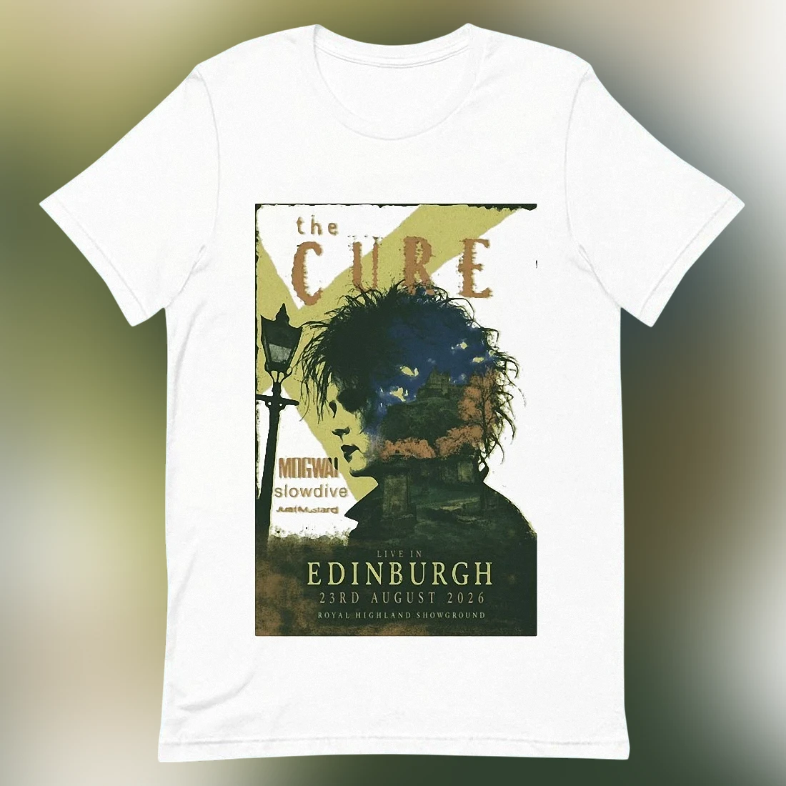 The Cure Live in Edinburgh 2026 Tee Royal Highland Showground Robert Smith Concert Graphic Shirt