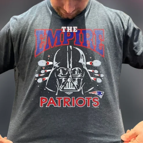 The Empire Patriots Tee Darth Vader Star Wars Football Fan Graphic T-Shirt