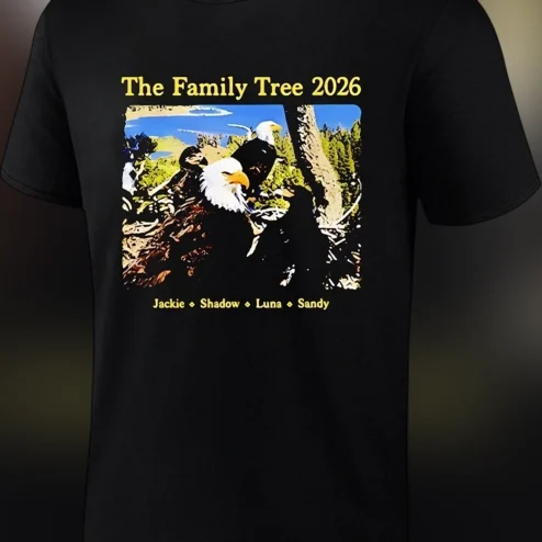 The Family Tree 2026 Bald Eagle Graphic Tee, Custom Wildlife Bird Nest Shirt for Nature Lovers