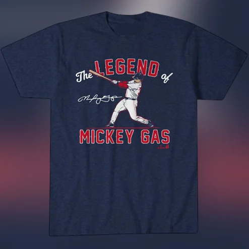 The Legend of Mickey Gas Tee, Vintage Baseball Player Graphic T-Shirt Gift for Sports Fans