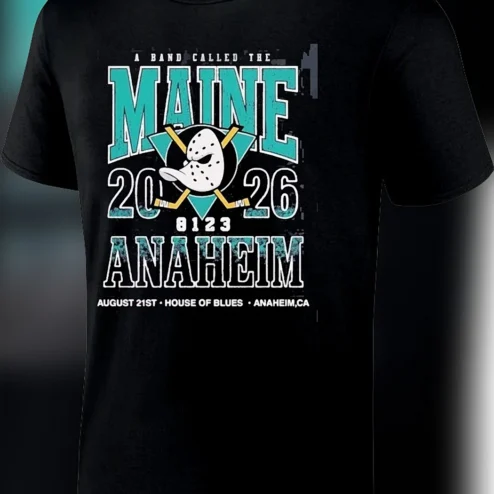 The Maine Anaheim 2026 House Of Blues Concert Tee, August 21 Live Tour Date Graphic Shirt