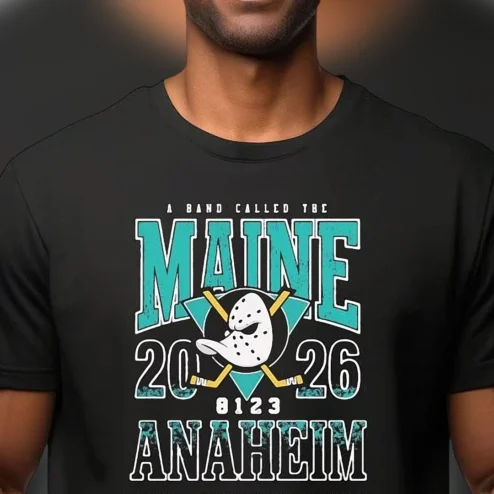 The Maine Anaheim Hockey Graphic Tee, A Band Called The Maine Vintage Concert Tour Shirt, Indie Emo Music Fan Gift