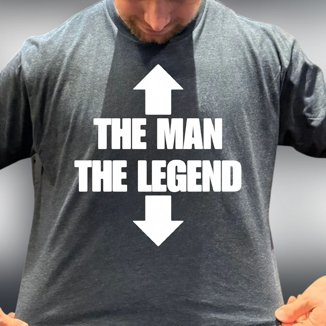 The Man The Legend Tee Funny Sarcastic Arrow Graphic T-Shirt for Men