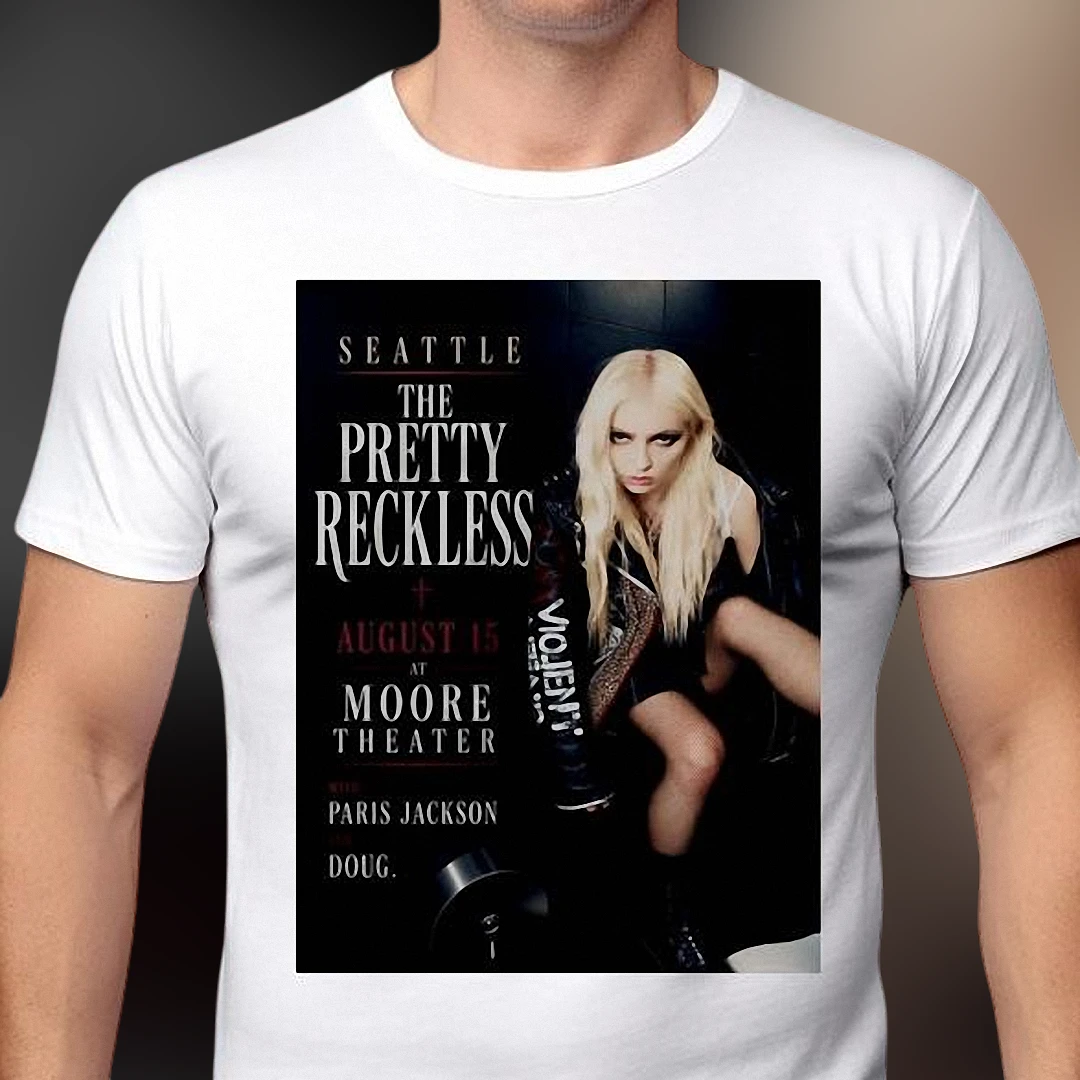 The Pretty Reckless Seattle Moore Theater August 15 Concert Tee, Taylor Momsen Rock Tour Shirt