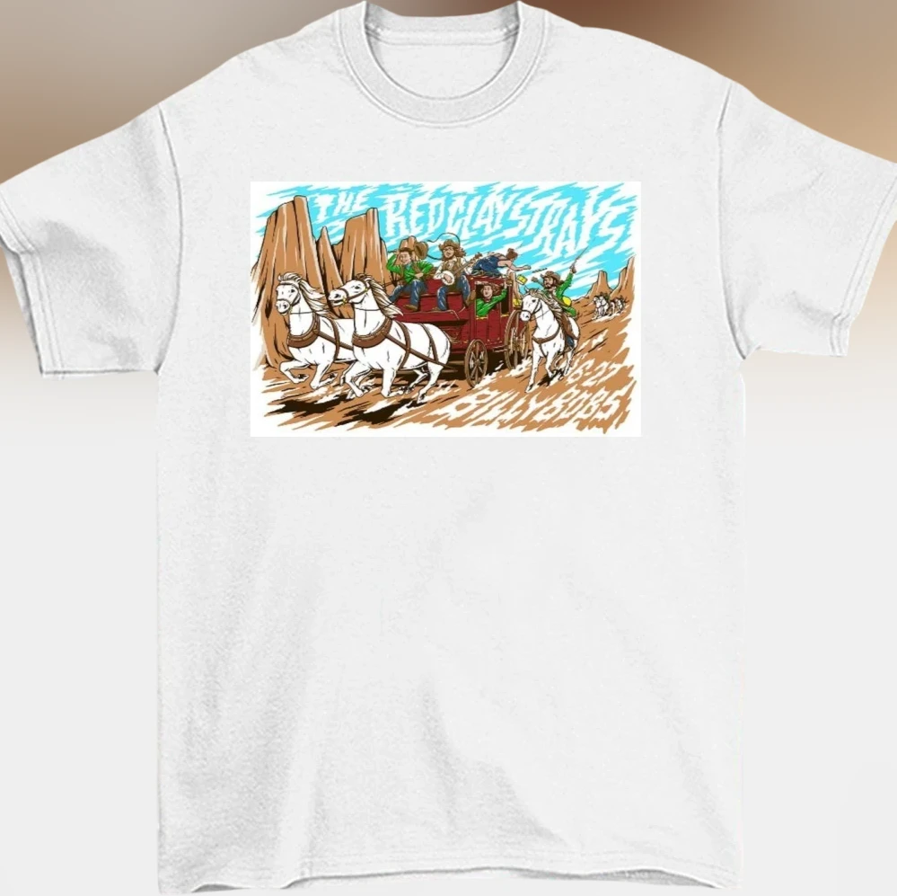 The Red Clay Strays Stagecoach Graphic Tee, Vintage Western Country Rock Band Shirt