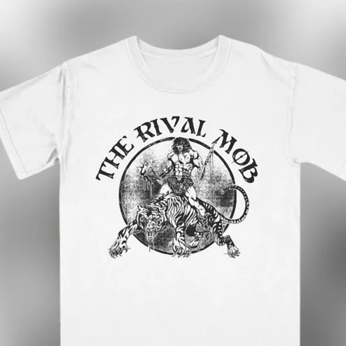 The Rival Mob Tee, Hardcore Band Tiger Warrior Graphic T-Shirt