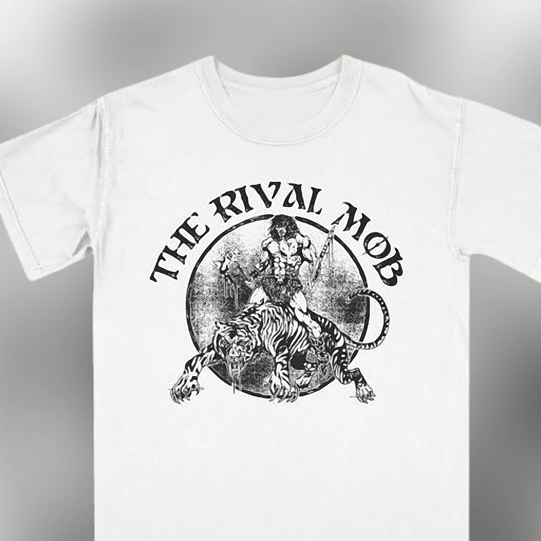 The Rival Mob Tee, Hardcore Band Tiger Warrior Graphic T-Shirt