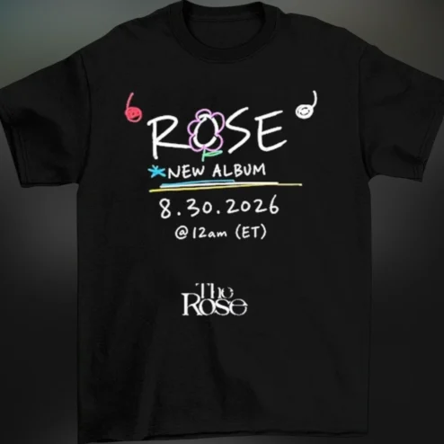 The Rose New Album August 30 2026 Release Doodle Tee, K-Pop Indie Rock Band Fan Music Merch Shirt