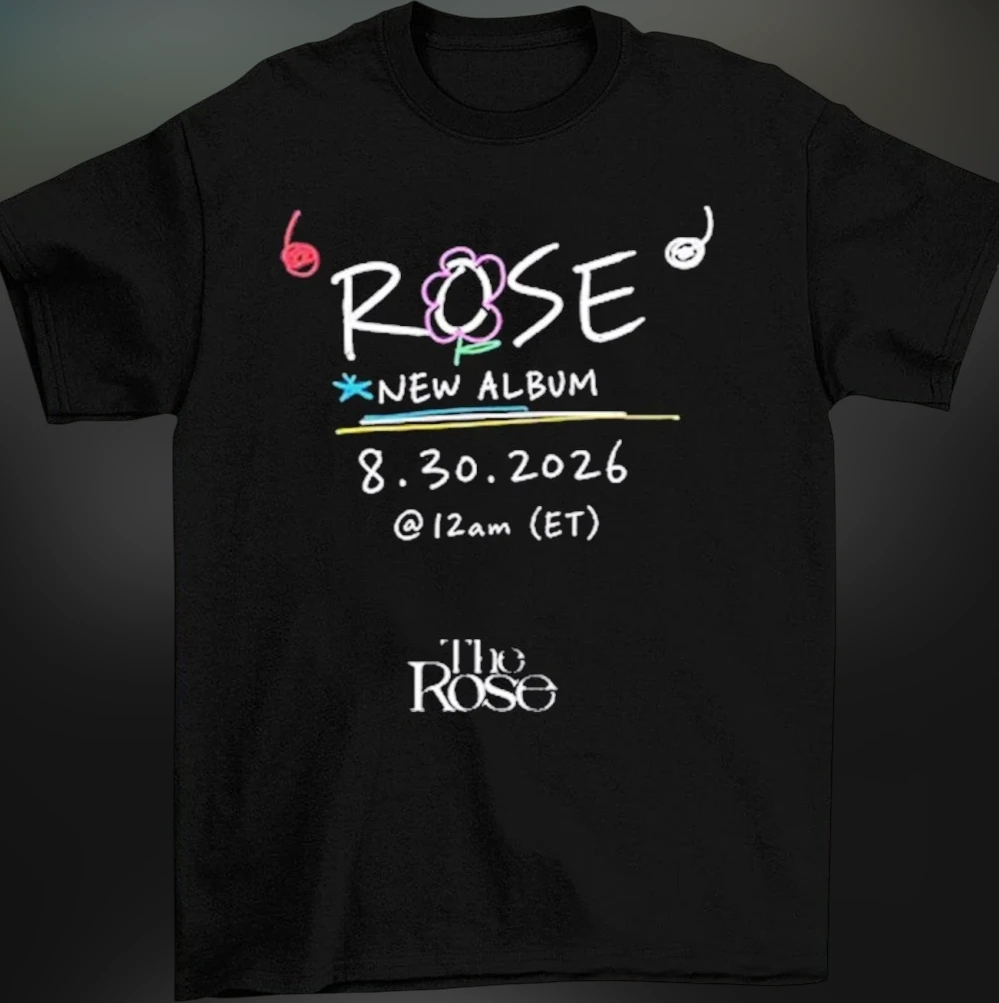 The Rose New Album August 30 2026 Release Doodle Tee, K-Pop Indie Rock Band Fan Music Merch Shirt