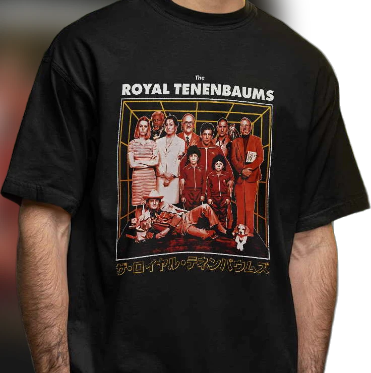 The Royal Tenenbaums Wes Anderson Movie Graphic Tee, Vintage Cult Film Cast Poster Shirt Gift for Cinephiles