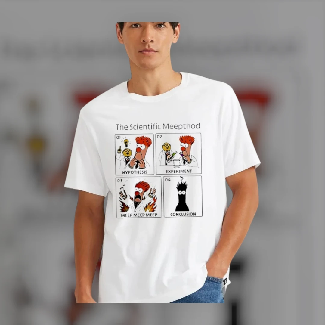 The Scientific Meepthod Beaker Funny Science Humor Tee Scientific Method STEM Teacher Gift
