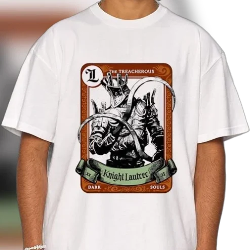 The Treacherous Knight Lautrec Dark Souls Tee, Gothic Fantasy Card Gaming Graphic Shirt Gift