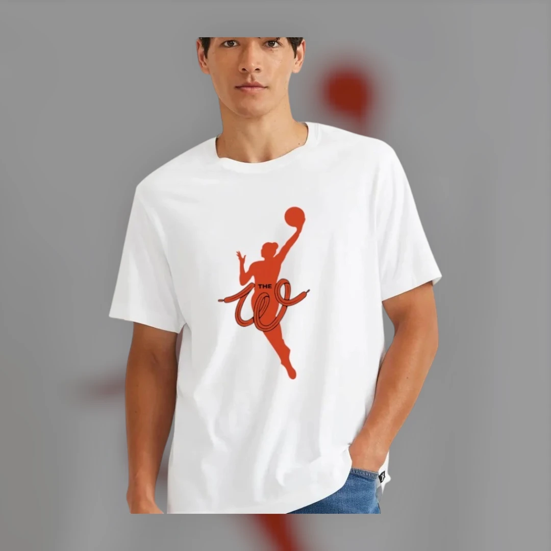 The W Women's Basketball Silhouette T-Shirt Minimalist Sports Graphic Tee