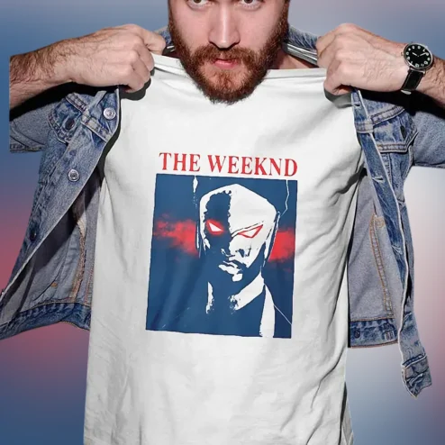 The Weeknd Tee Dark Portrait Graphic Concert Shirt for Fans