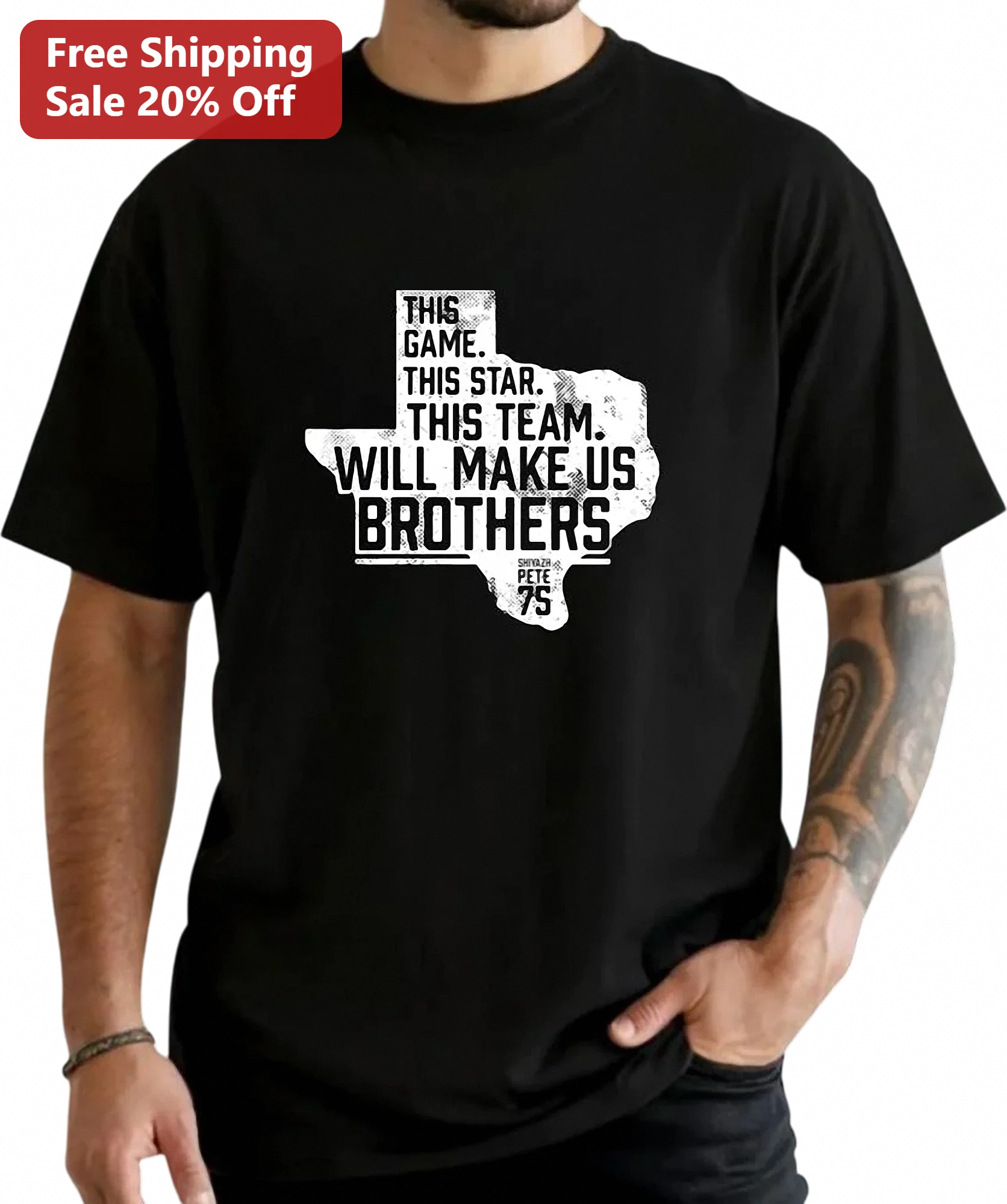 This Game This Star This Team Will Make Us Brothers Tee, Custom Name Texas Football Shirt, Personalized Team Brother Gift