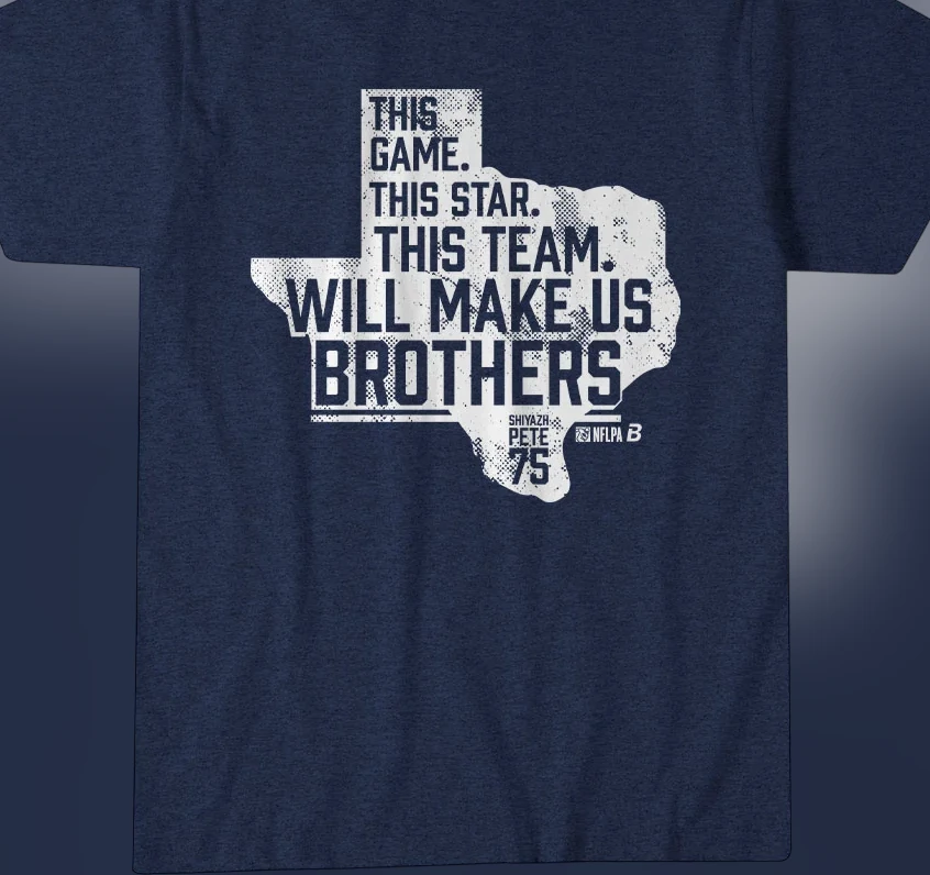 This Game This Star This Team Will Make Us Brothers Tee Texas Football Graphic T-Shirt
