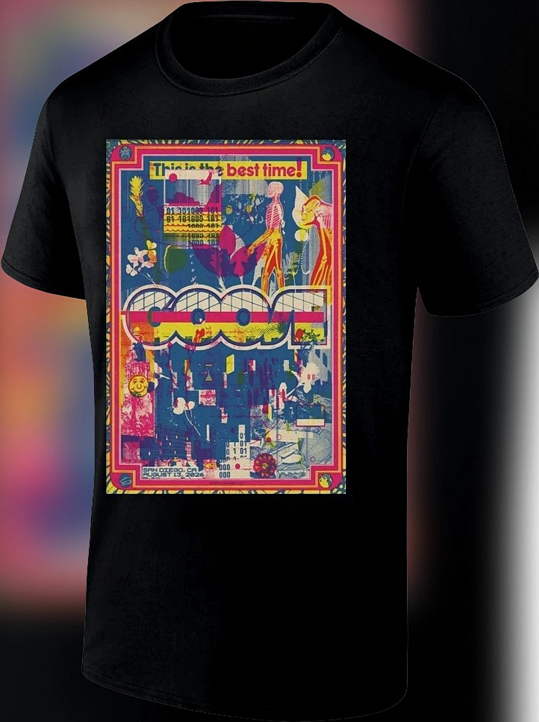 This Is The Best Time Tee Retro Pop Art Collage Graphic T-Shirt Vintage Motivational Statement Shirt