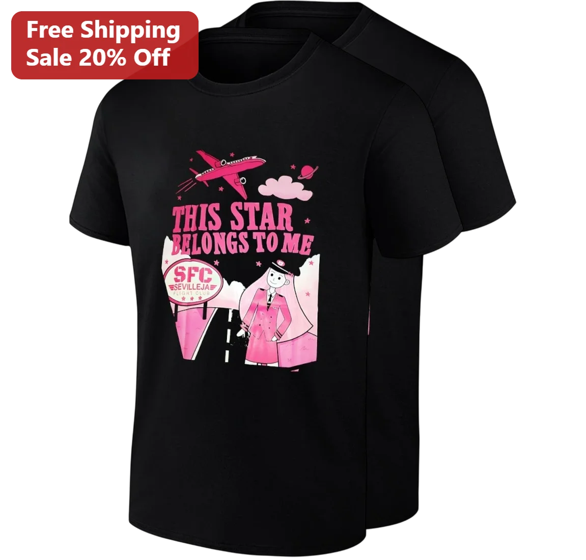 This Star Belongs To Me Tee Cute Female Pilot Flight Club Aviation Shirt Gift for Her