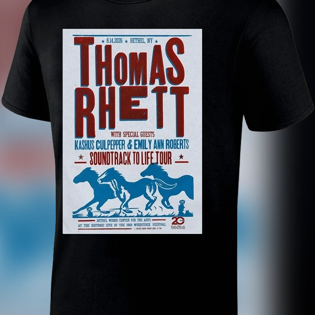 Thomas Rhett Soundtrack to Life Tour Bethel Woods Center for the Arts 2026 Concert Poster Tee