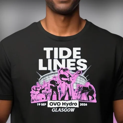 Tide Lines OVO Hydro Glasgow 2026 Concert Tee Scottish Band Tour Souvenir Shirt