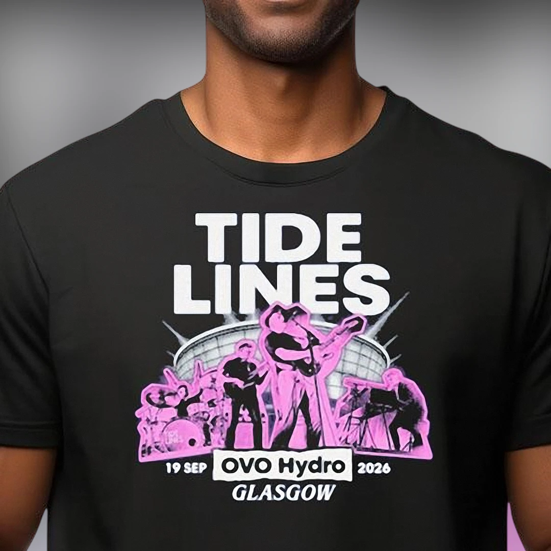 Tide Lines OVO Hydro Glasgow 2026 Concert Tee Scottish Band Tour Souvenir Shirt