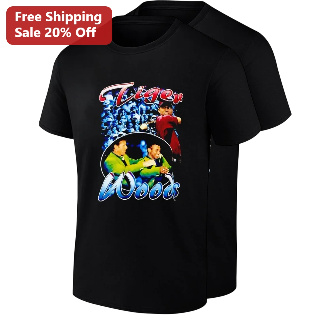 Tiger Woods Vintage 90s Bootleg Rap Tee Retro Golf Legend Graphic Shirt Fan Gift