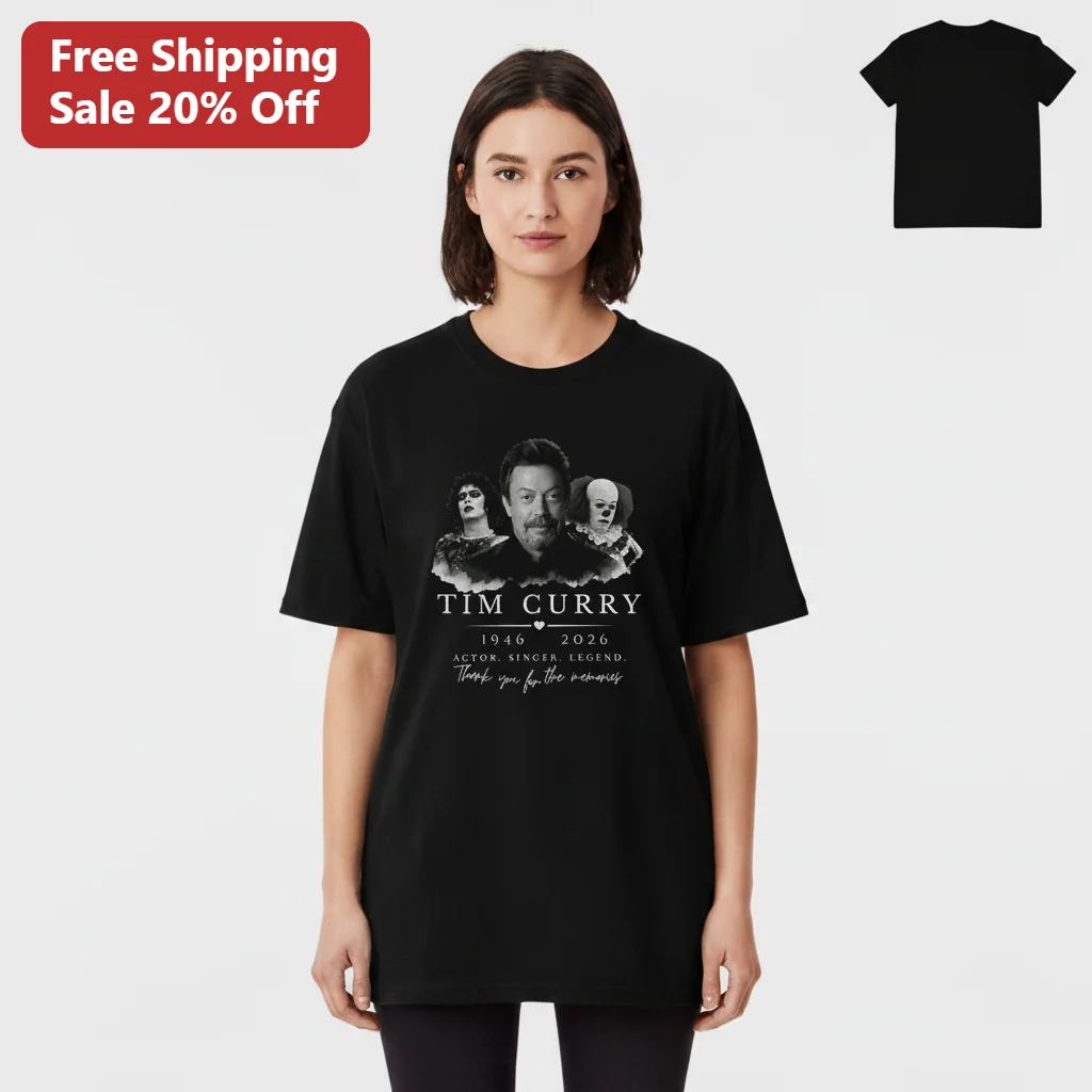 Tim Curry 1946 2026 Actor Singer Legend Thank You For The Memories Tribute Tee Gift For Rocky Horror Fans