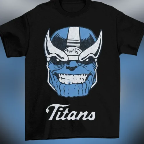 Titans Thanos Vintage Graphic Tee Funny Comic Villain Shirt