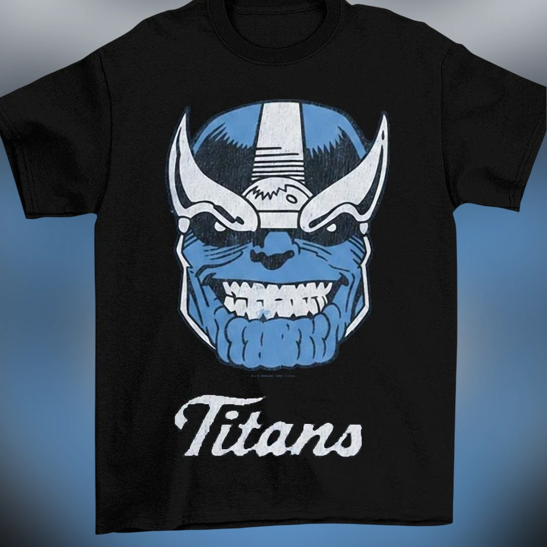 Titans Thanos Vintage Graphic Tee Funny Comic Villain Shirt