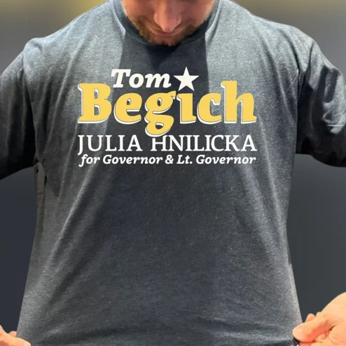 Tom Begich Julia Hnilicka for Governor and Lt Governor Tee, Alaska Political Campaign Graphic T-Shirt