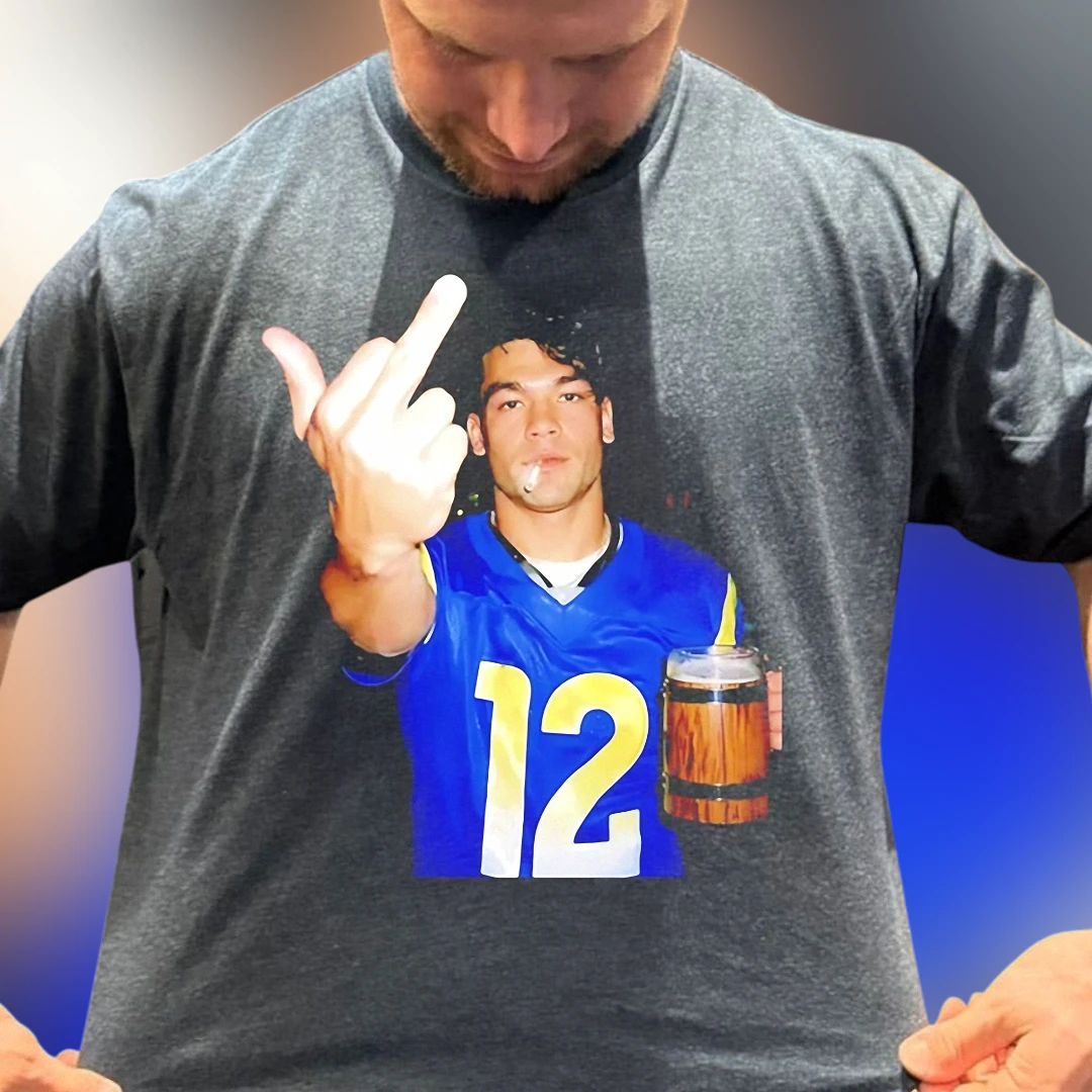 Tom Brady Tee Funny Vintage College Jersey Graphic T-Shirt for Football Fans