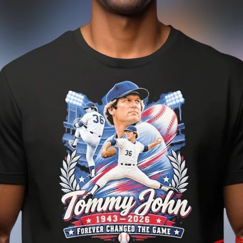Tommy John 1943-2026 Forever Changed the Game Tee Baseball Legend Memorial Tribute Graphic Shirt