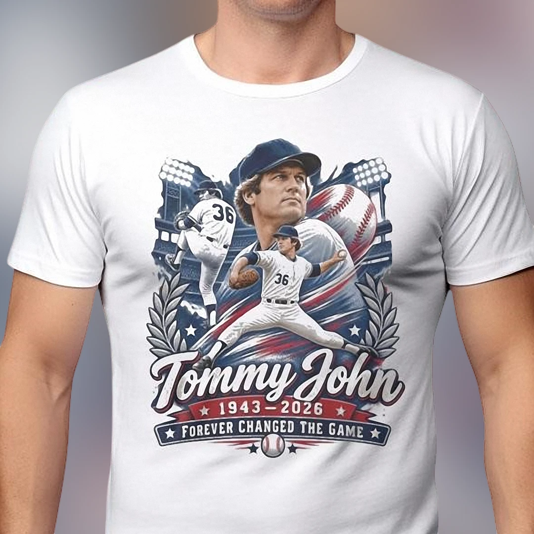 Tommy John 1943-2026 Forever Changed The Game Tee Vintage Baseball Pitching Legend Memorial Tribute Shirt
