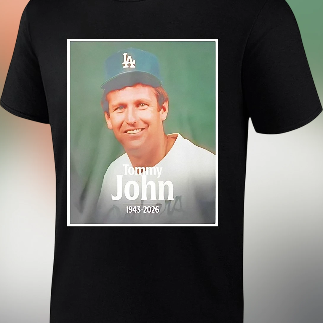 Tommy John Baseball Tribute Tee Vintage Los Angeles Dodgers Legend Photo Shirt for Fans