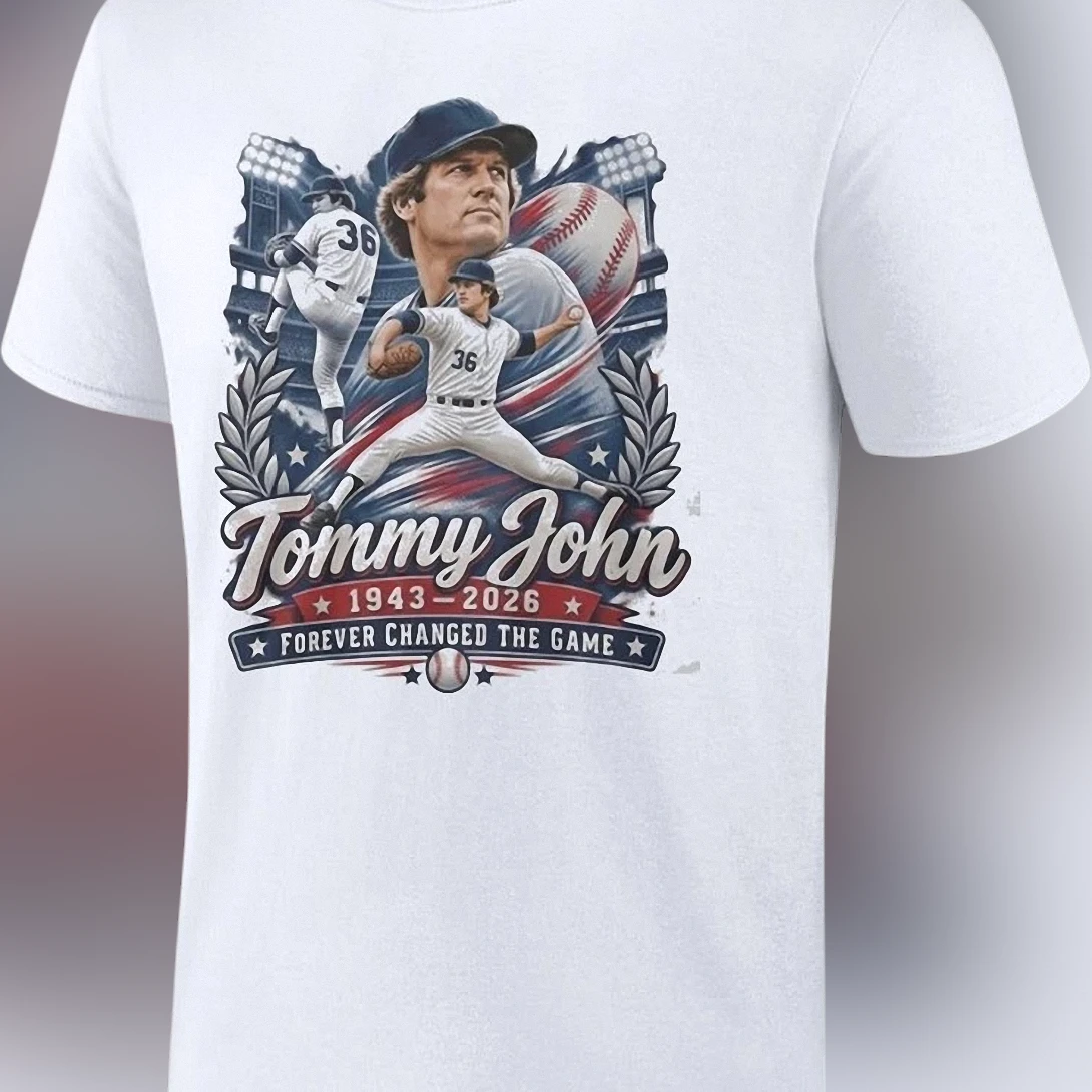 Tommy John Tribute Tee 1943-2026 Forever Changed the Game Baseball Legend Memorial Shirt