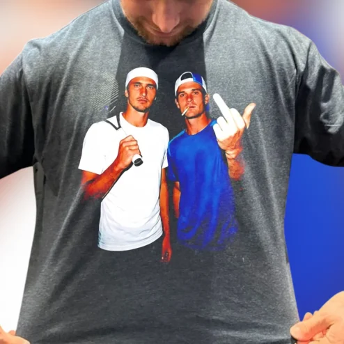 Tommy Paul and Alexander Zverev Graphic Tee, Edgy Tennis Fan Shirt for Men and Women