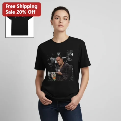 Tony Soprano Tee Vintage The Sopranos Graphic Shirt James Gandolfini Signature Gift for TV Show Fans