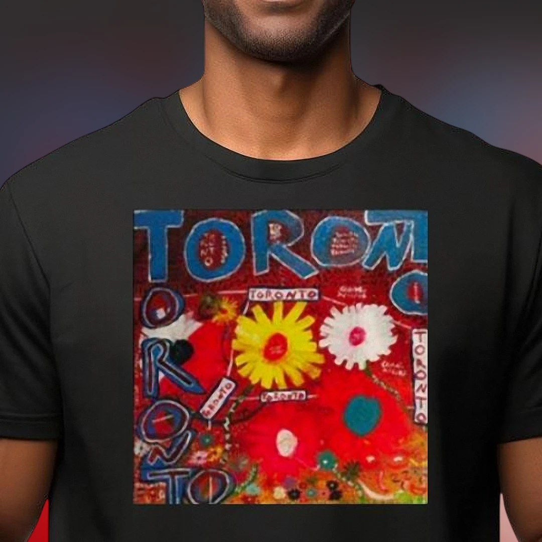 Toronto Artistic Floral Graphic Tee Vibrant City Souvenir Shirt for Men and Women