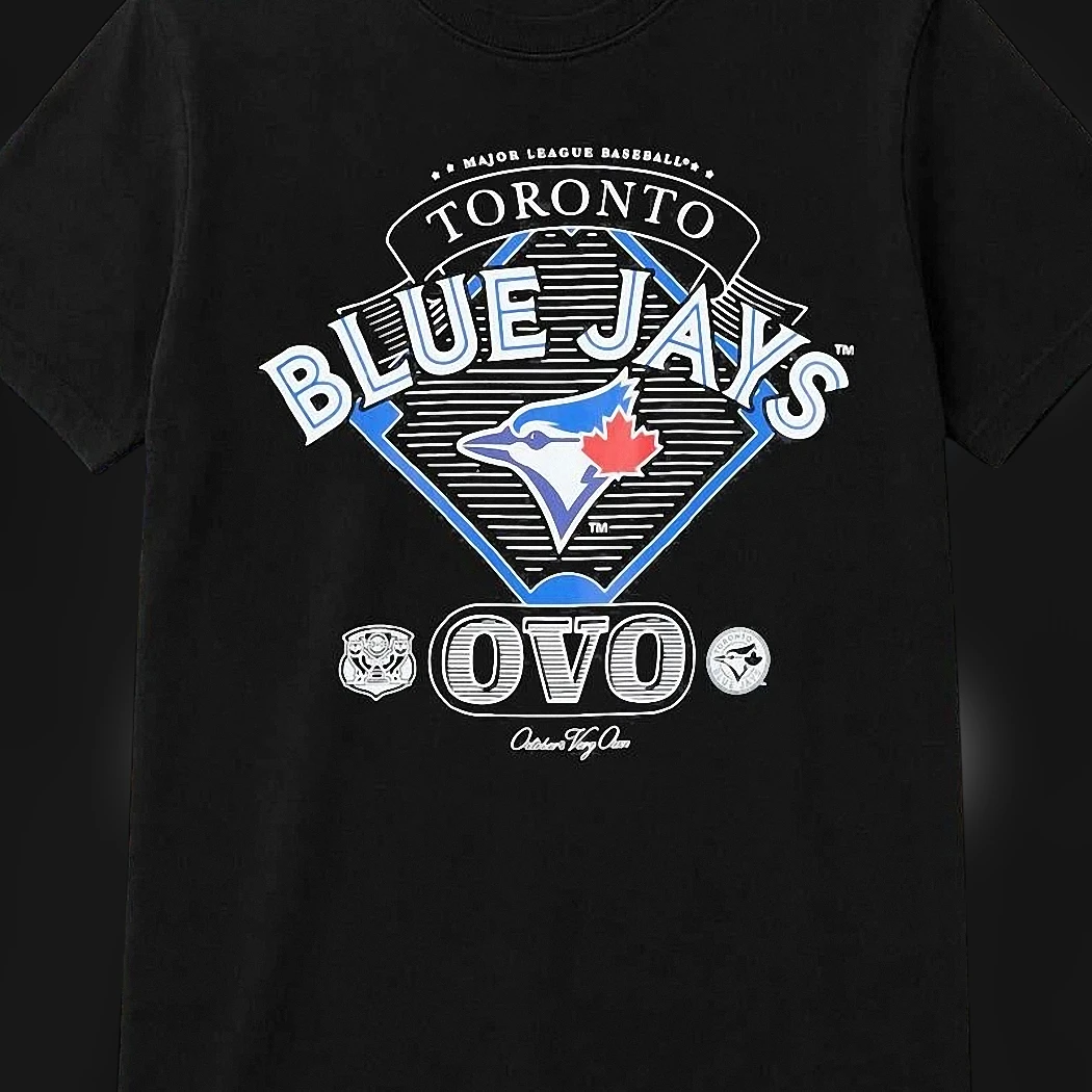 Toronto Blue Jays OVO MLB Graphic Tee, October's Very Own Baseball Streetwear T-Shirt